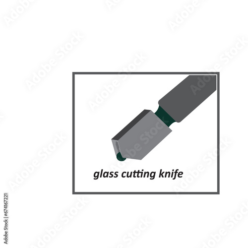 GLASS CUTTING KNIFE ICON