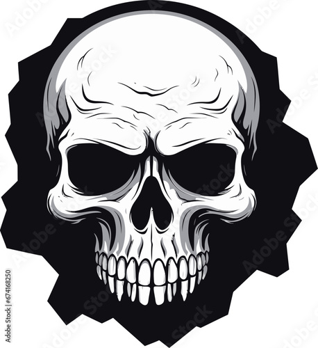 Revealing the Unknown The Skull Peeping from the Cracked Wall Mystical Gaze The Eerie Walls Skull Symbol