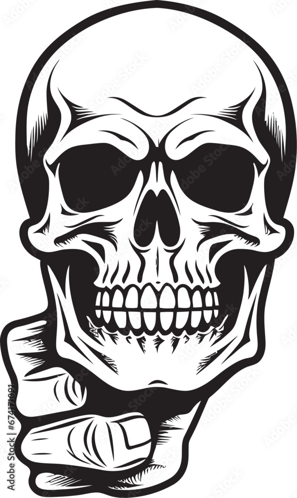 Sinister Silhouette A Brooding Skull Symbol Obsidian Death Mark A Stylish Vector Logo Sinister Silhouette A Brooding Skull Symbol Obsidian Death Mark A Stylish Vector Logo