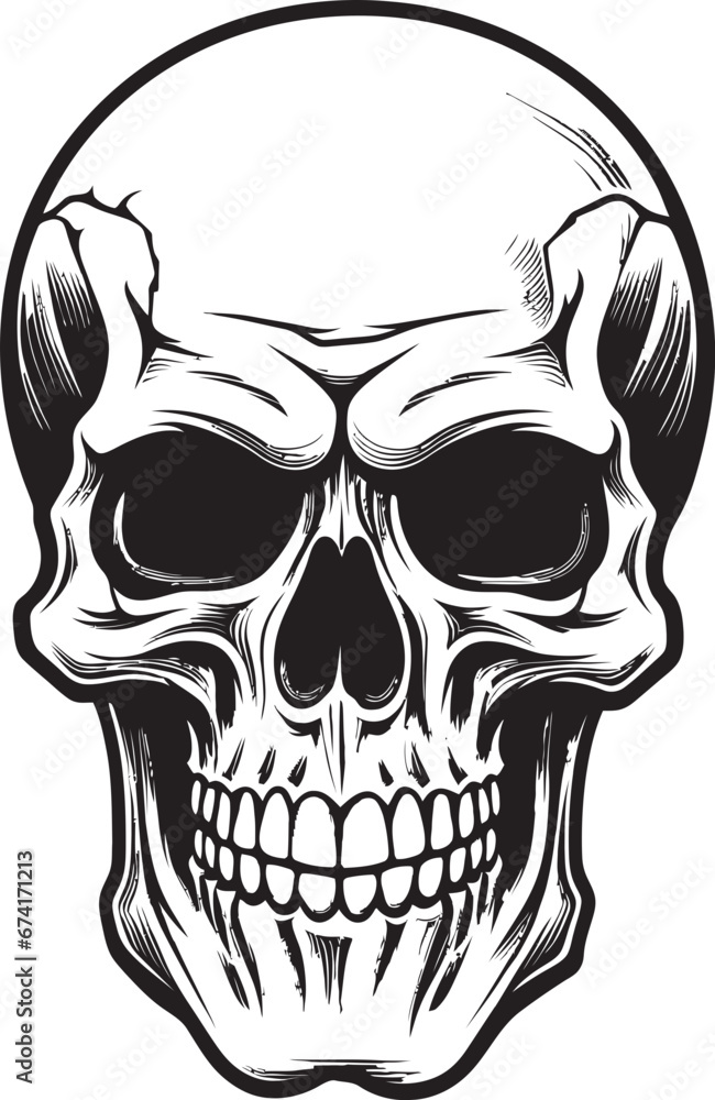 Fototapeta premium Serpentine Secrets An Enigmatic Grin Ebon Enigma The Dark Vector Profile