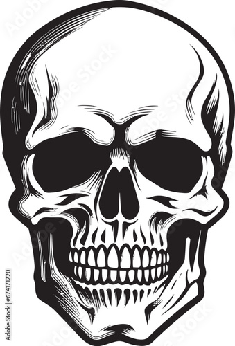 Mystical Aura An Eerie Skull Art Phantom Whispers An Enigmatic Vector