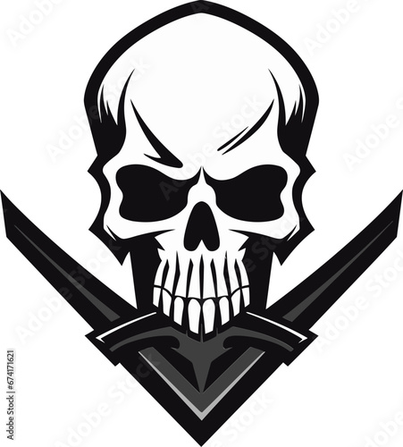 Sorcerys Gaze A Haunting Vector Logo Abyssal Whispers A Dark Skull Glyph