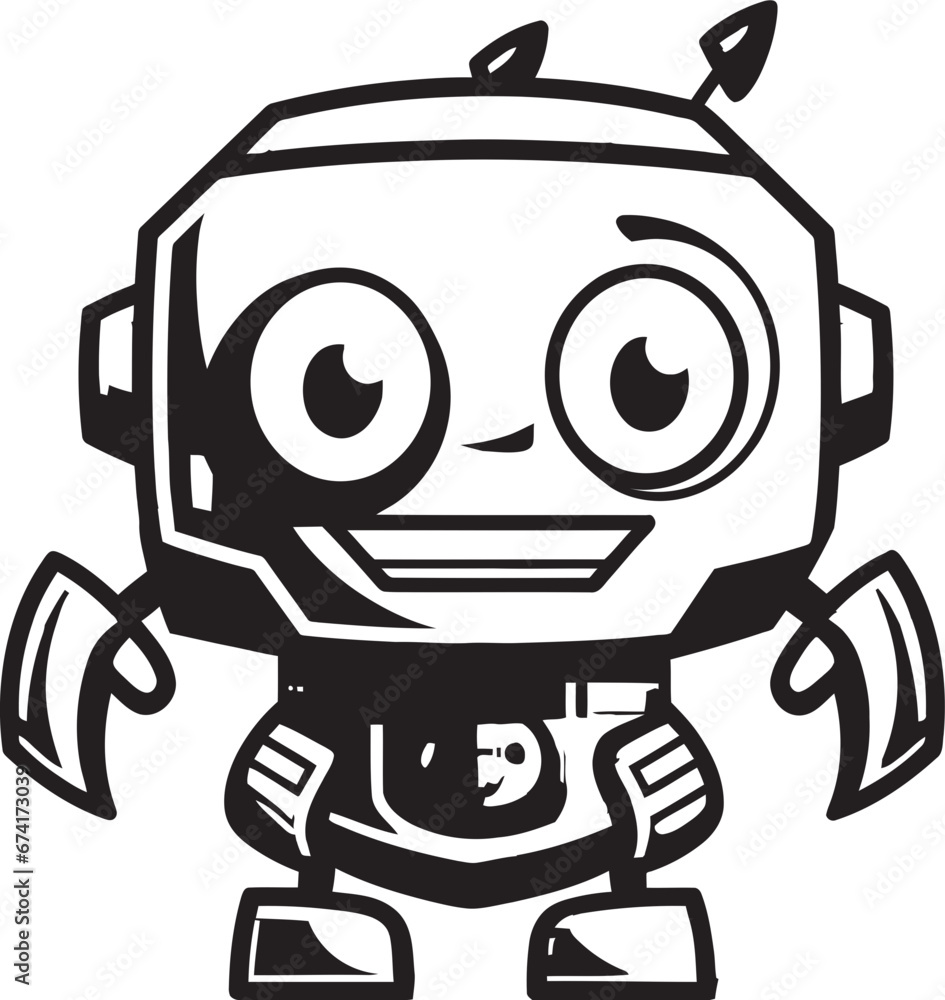Pixel Paladin Stylish Mini Robot Symbol The Robo Ranger A Compact Vector Mascot Icon Pixel Paladin Stylish Mini Robot Symbol The Robo Ranger A Compact Vector Mascot Icon