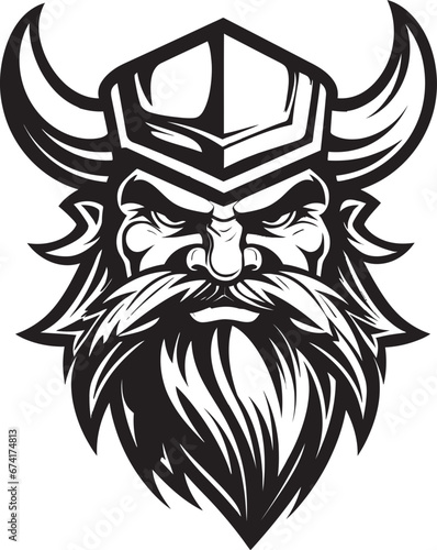 Ink Black Berserker A Viking Symbol of Power Odins Avatar A Mighty Viking Mascot