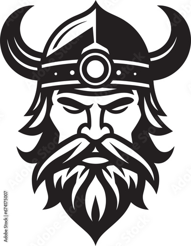 Nordic Navigator A Seafaring Viking Mascot Runebound Raider A Viking Mascot in Vector