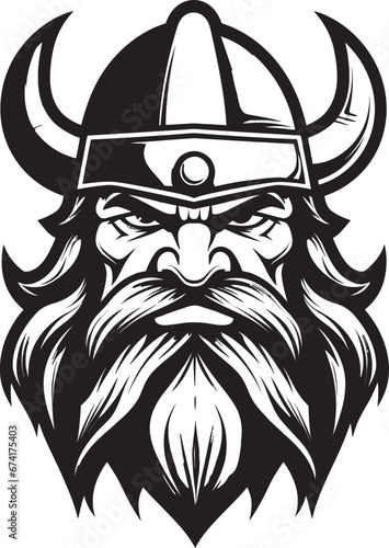 Ebon Conqueror A Viking Leader in Vector Raiders of the North A Viking Logo of Power