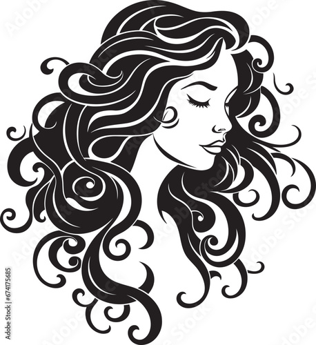 Ink Black Curls A Hair Emblem of Beauty Tresses of Power A Curly Haired Icon