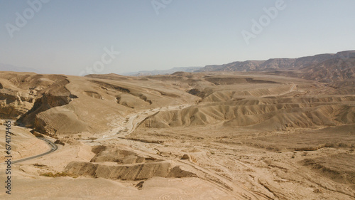 drone landscape in the desert