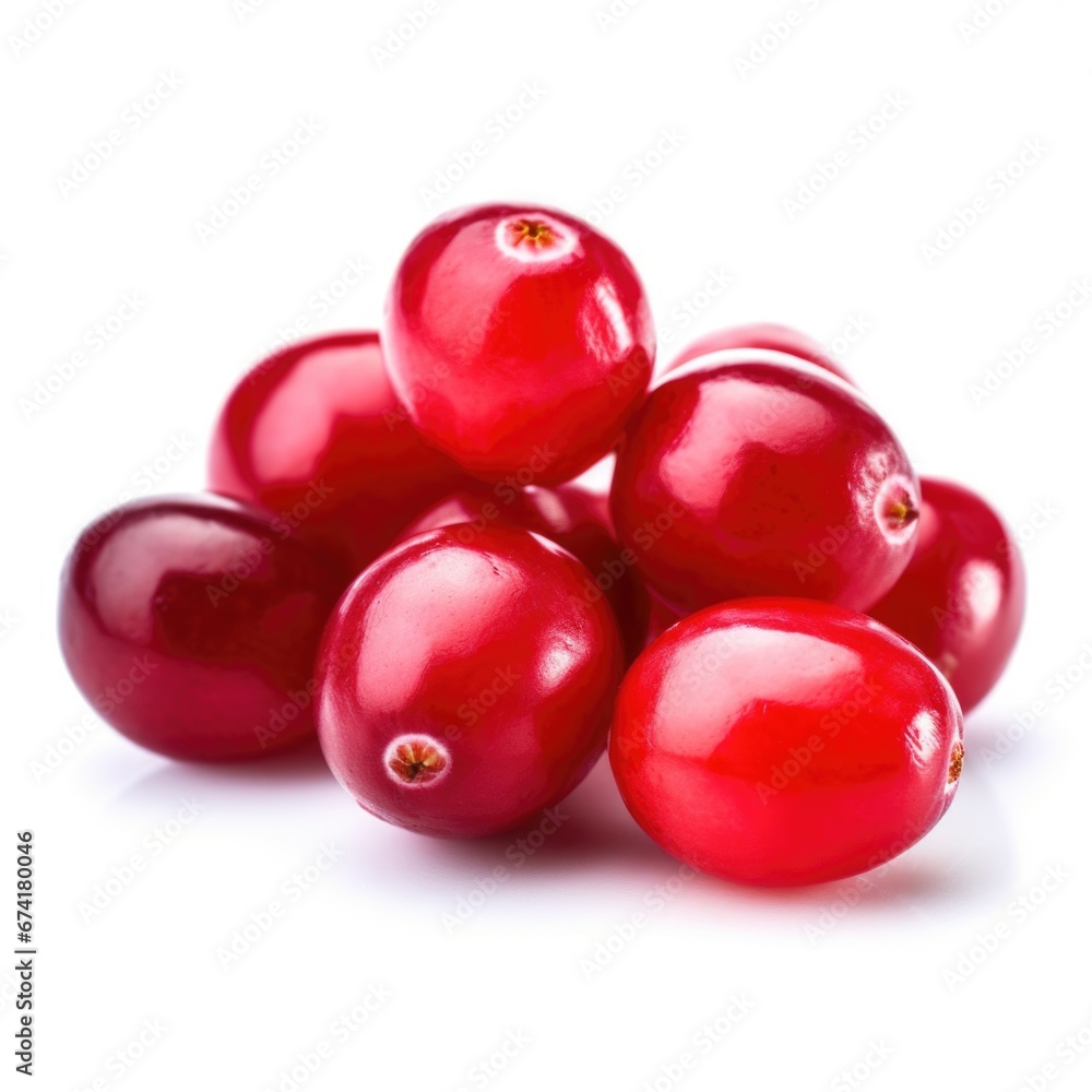 A pile of cranberries sitting on top of each other.