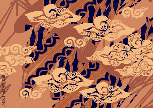 Batik Indonesian: is a technique of wax-resist dyeing applied to whole cloth, or cloth made using this technique originated from Indonesia.