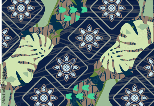 Batik Indonesian: is a technique of wax-resist dyeing applied to whole cloth, or cloth made using this technique originated from Indonesia.