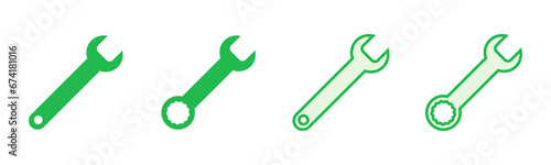 Wrench icon set. repair icon vector. tools icon vector