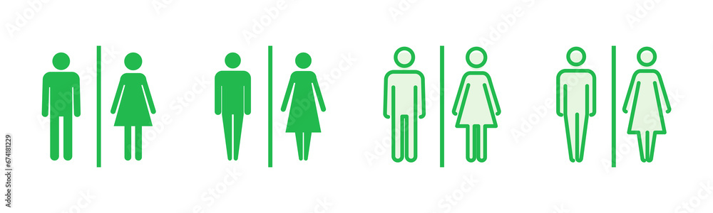 Toilet icon set. restrooms icon vector. bathroom sign. wc, lavatory Toilet icon set. restrooms icon vector. bathroom sign. wc, lavatory