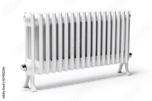 Wallpaper Mural Isolated white thermostat controlled radiator Torontodigital.ca