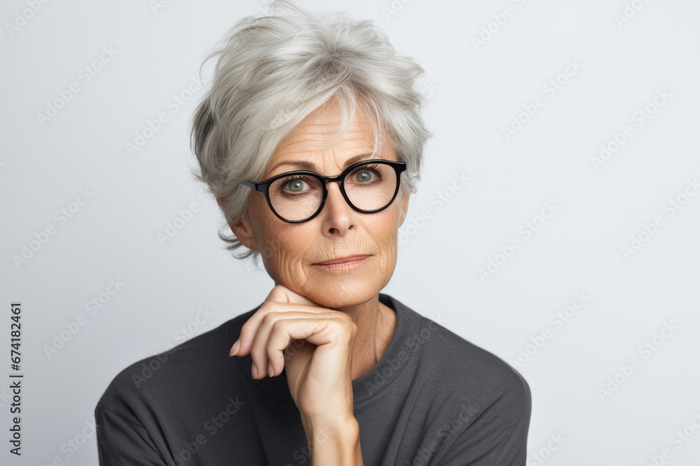 senior old woman doubtful, thinking or choosing concept senior old woman doubtful, thinking or choosing concept