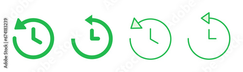 History icon set. recent event history