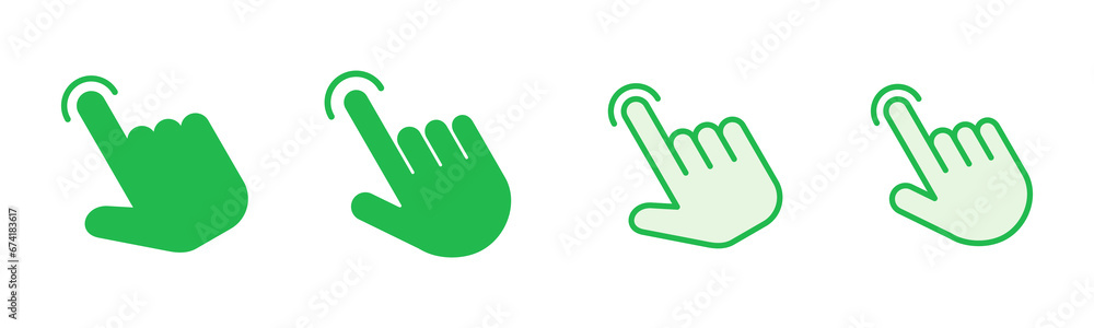 Obraz premium Hand click icon set. pointer icon vector. hand cursor icon vector