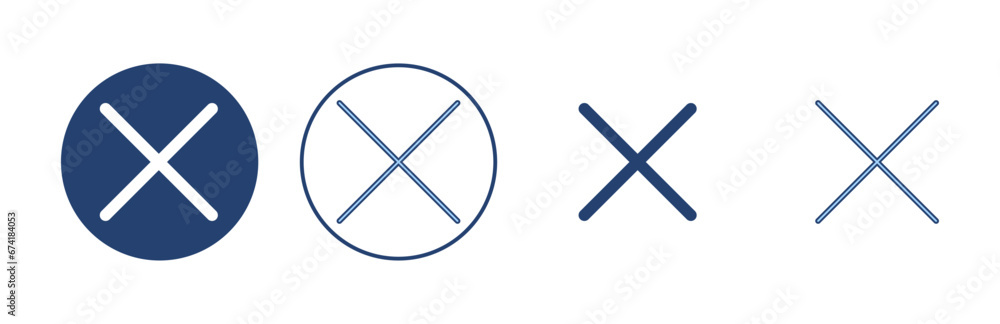 Close icon vector. Delete sign and symbol. cross sign - obrazy, fototapety, plakaty 