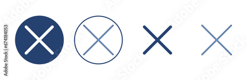 Close icon vector. Delete sign and symbol. cross sign photo