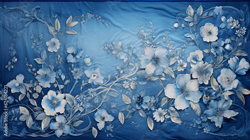 blue floral background | generative AI