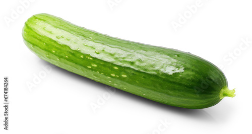 fresh ripe bright green cucumber