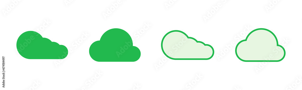 Cloud icon set. cloud vector icon Cloud icon set. cloud vector icon