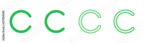 Copyright icon set. copyright symbols