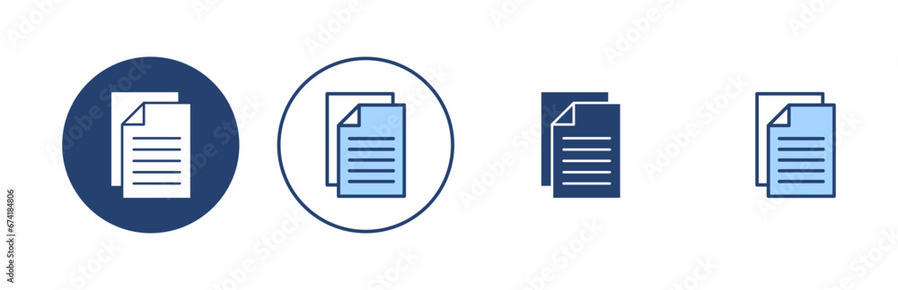Document icon vector. Paper sign and symbol. File Icon Document icon vector. Paper sign and symbol. File Icon