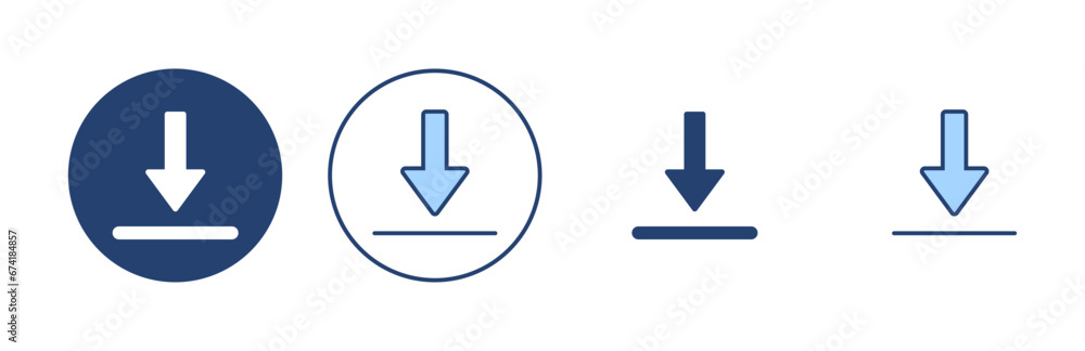 Download icon vector. Download sign and symbol Download icon vector. Download sign and symbol