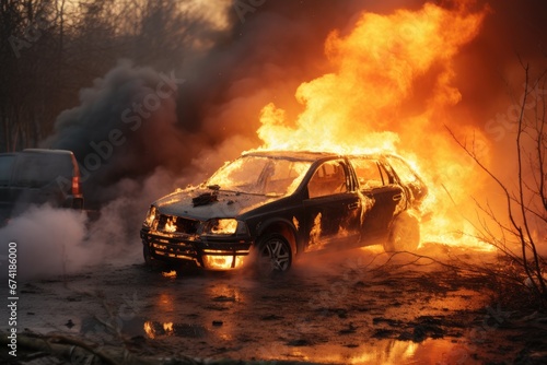 Spontaneous blaze consumed the vehicle © The Big L