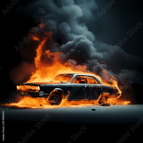 Flaming Car © funway5400