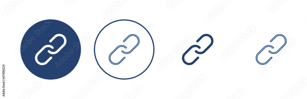 Link icon vector. Hyperlink chain sign and symbol Link icon vector. Hyperlink chain sign and symbol