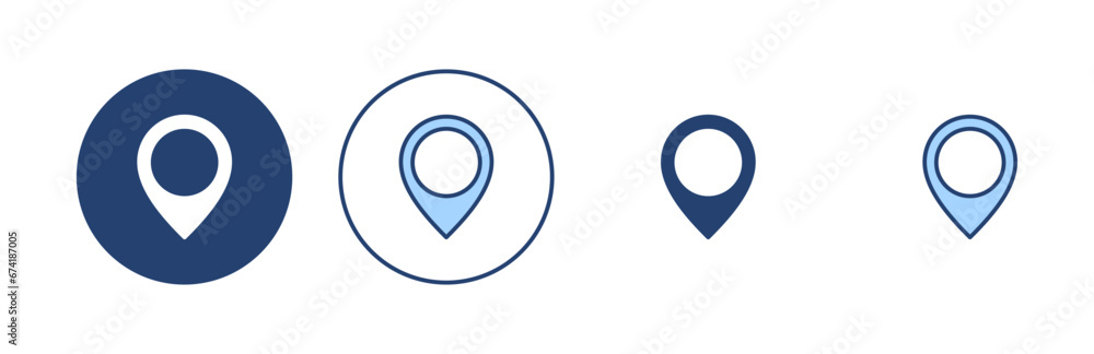 Pin icon vector. Location sign and symbol. destination icon. map pin Pin icon vector. Location sign and symbol. destination icon. map pin