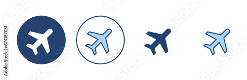 Plane icon vector. Airplane sign and symbol. Flight transport symbol. Travel sign. aeroplane