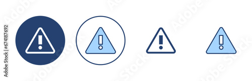 Exclamation danger icon vector. attention sign and symbol. attention sign