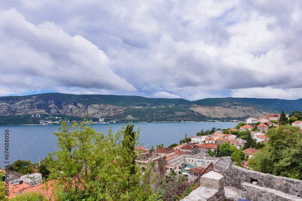 Herceg Novi, Montenegro - August 06, 2023: Kanli Kula fortress overlooking the sea in Herceg-Novi, Montenegro Herceg Novi, Montenegro - August 06, 2023: Kanli Kula fortress overlooking the sea in Herceg-Novi, Montenegro
