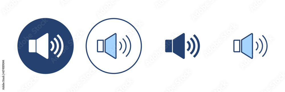 Speaker icon vector. volume sign and symbol. loudspeaker icon. sound symbol - obrazy, fototapety, plakaty 