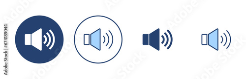 Speaker icon vector. volume sign and symbol. loudspeaker icon. sound symbol photo
