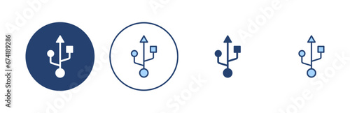 Usb icon vector. Flash disk sign and symbol. flash drive sign.