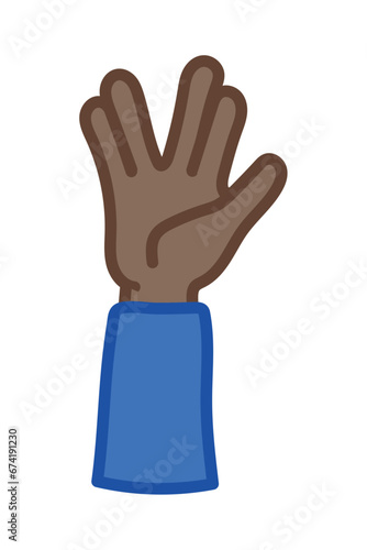 vulcan salute illustration