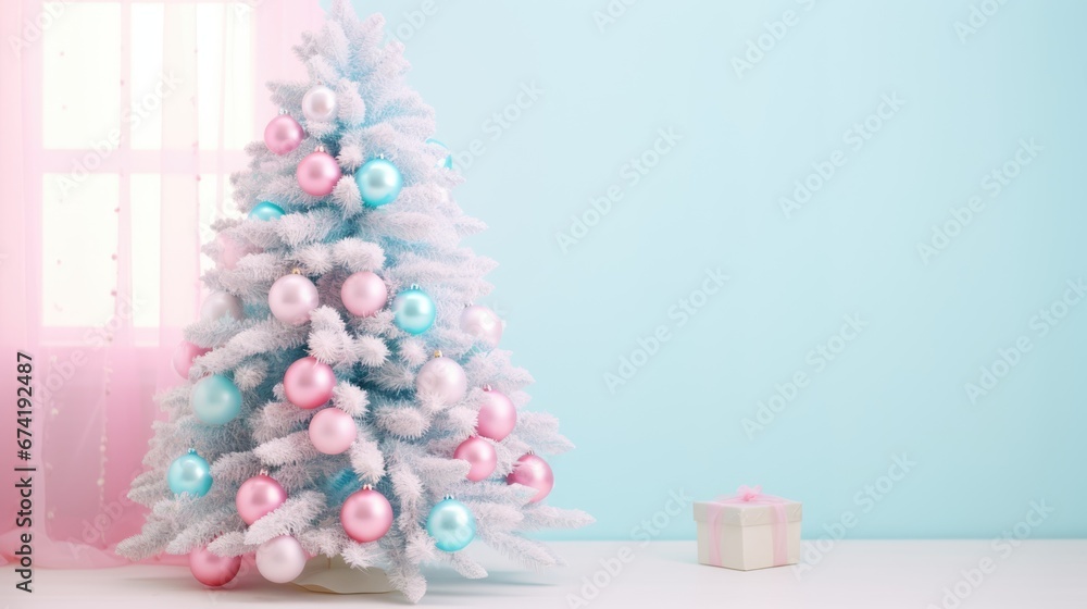 Christmas tree in the room background Christmas tree in the room background