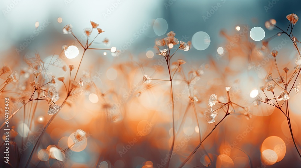 Natural Meadow Ambient Bokeh Out of Focus Polka Dot Macro Photo Background Vertical Wallpaper