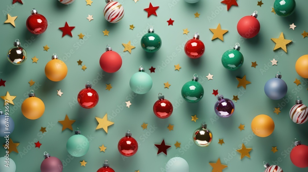 Merry Christmas and Happy New Year. Christmas background with decorative holiday decorations Merry Christmas and Happy New Year. Christmas background with decorative holiday decorations