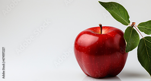 Portrait of apple. Ideal for your designs  banners or advertising graphics.