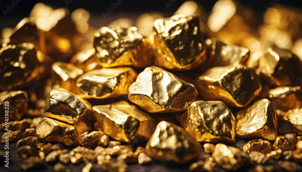 Pile of gold nuggets Pile of gold nuggets
