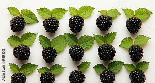 Portrait of blackberries. Ideal for your designs, banners or advertising graphics. photo