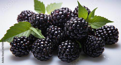 Portrait of blackberries. Ideal for your designs, banners or advertising graphics.