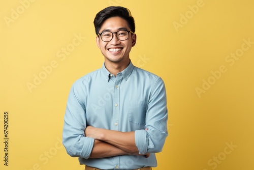 Asian man smiling standing portrait © blvdone
