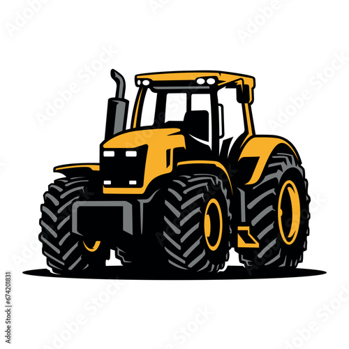 tractor, farm and constructio nvehicle illustration vector