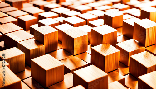 wooden cubes background 